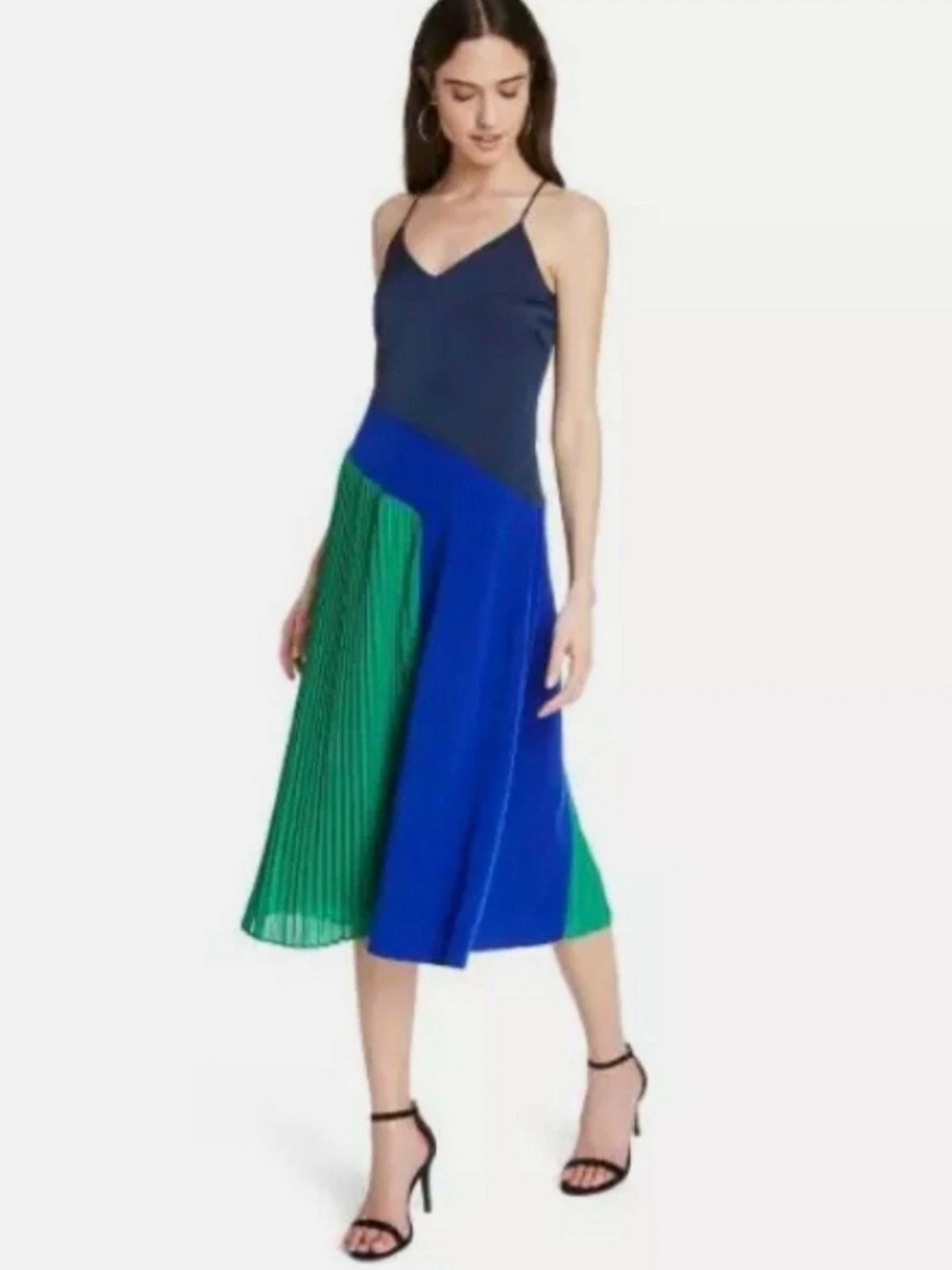 Cushnie Pleated Satin Slip Dress 12 Wedding Guest Occasion Spring evening